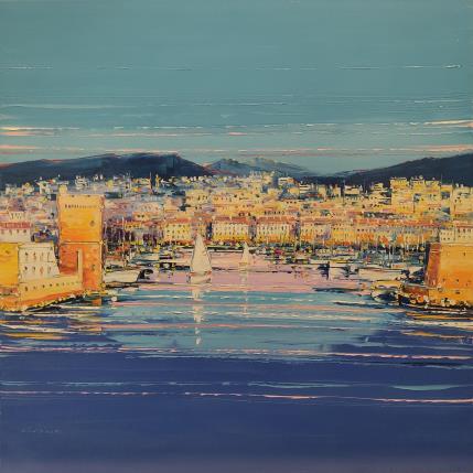 Painting Voiles sur l'eau,  Vieux Port by Corbière Liisa | Painting Figurative Oil Landscapes