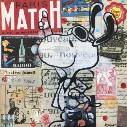Peinture Snoopy disco vintage  par Kikayou | Tableau Pop-art Acrylique, Collage, Graffiti Icones Pop