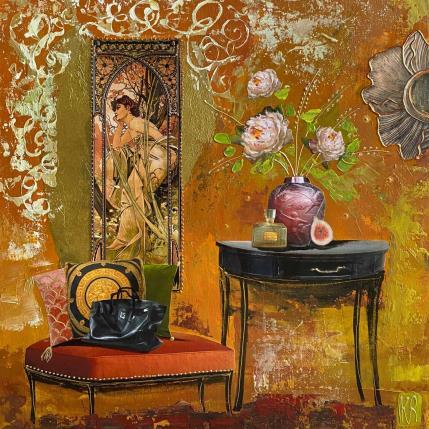 Painting 1930 by Romanelli Karine | Painting Figurative Acrylic, Gluing, Paper, Pastel, Posca Life style