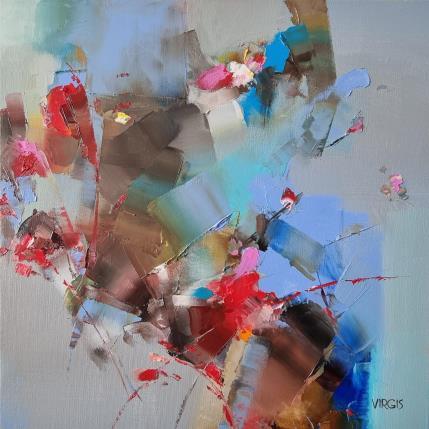 Peinture Wild flowers par Virgis | Tableau Abstrait Huile Minimaliste