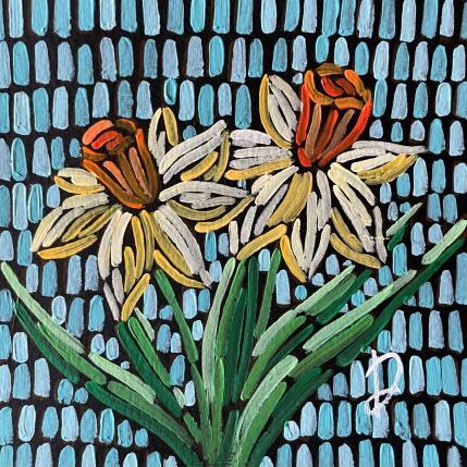 Peinture Narcisses par Dmitrieva Daria | Tableau Impressionnisme Acrylique Nature