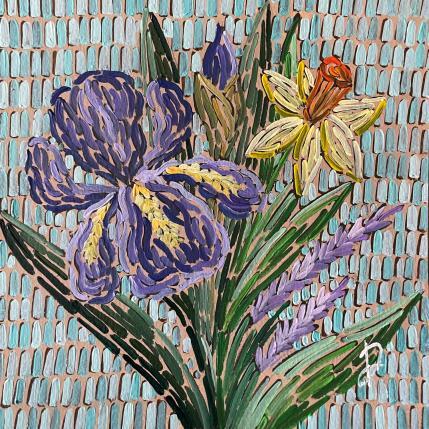 Peinture Iris&narcisse par Dmitrieva Daria | Tableau Impressionnisme Acrylique Nature