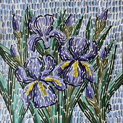 Painting Iris  by Dmitrieva Daria | Painting Impressionism Acrylic Nature