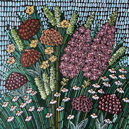 Painting fleurs de jardin by Dmitrieva Daria | Painting Impressionism Acrylic Nature