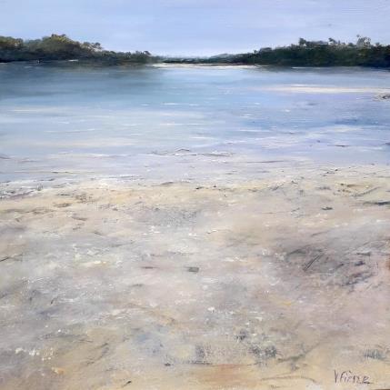 Peinture Soleil sur le sable par Fièvre Véronique | Tableau Figuratif Acrylique Nature