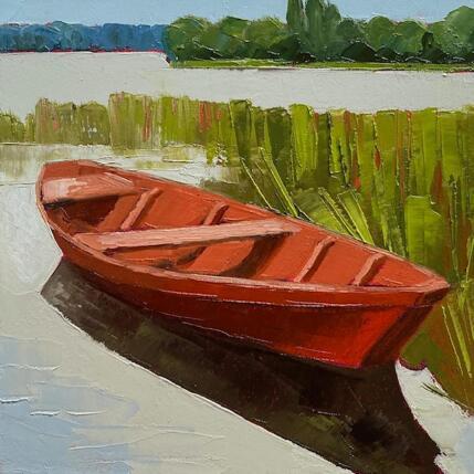 Peinture Un coin tranquille par Clavel Pier-Marion | Tableau Impressionnisme Bois, Huile Paysages