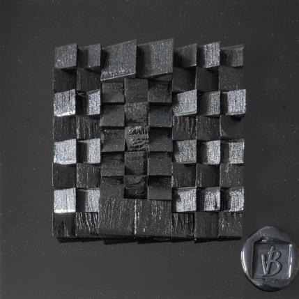 Gemälde Bristol von Bauquel Véronique | Gemälde Abstrakt Acryl, Collage, Holz Minimalistisch