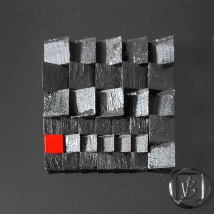 Gemälde Lulea von Bauquel Véronique | Gemälde Abstrakt Acryl, Collage, Holz Minimalistisch