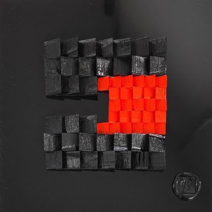 Gemälde Avarna von Bauquel Véronique | Gemälde Abstrakt Acryl, Collage, Holz Minimalistisch, Pop-Ikonen