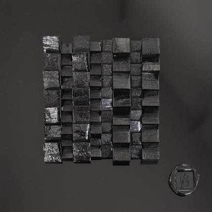 Gemälde Macao von Bauquel Véronique | Gemälde Abstrakt Acryl, Collage, Holz Minimalistisch, Pop-Ikonen