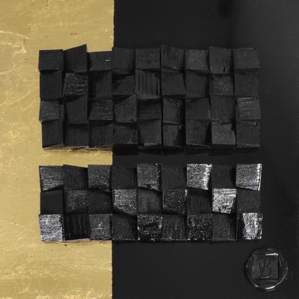 Gemälde Izmir von Bauquel Véronique | Gemälde Abstrakt Acryl, Blattgold, Collage, Holz Minimalistisch, Pop-Ikonen