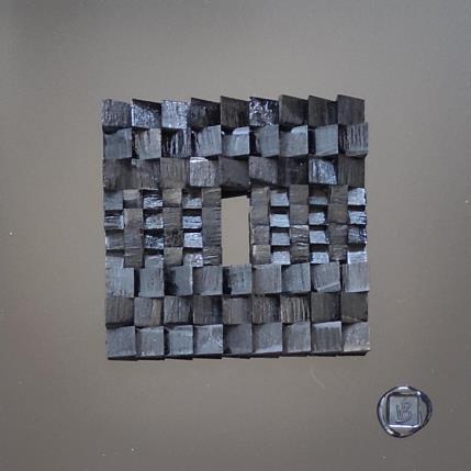 Gemälde Kuyshu von Bauquel Véronique | Gemälde Abstrakt Acryl, Collage, Holz Minimalistisch