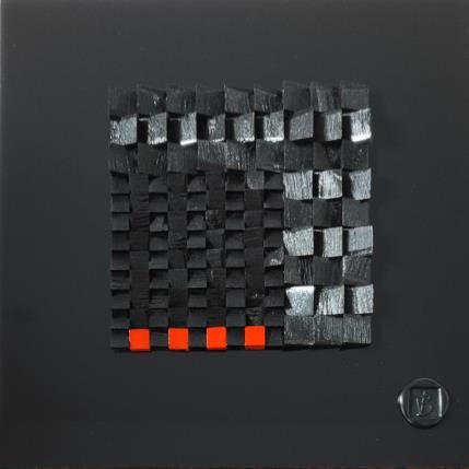 Gemälde Niagara von Bauquel Véronique | Gemälde Abstrakt Acryl, Collage, Holz Minimalistisch