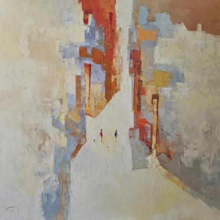 Peinture Comment allez-vous  par Tomàs | Tableau Abstrait Huile Scènes de vie, Société, Urbain