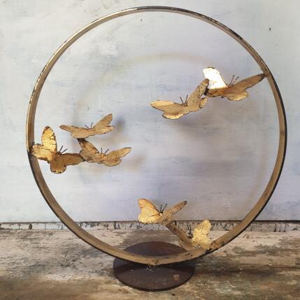 Sculpture Envolée déstructurée par Eres Nicolas | Sculpture Figuratif Métal Animaux