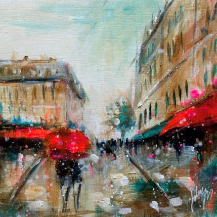 Peinture Love in Paris  par Solveiga | Tableau  Acrylique