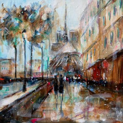 Peinture Mon Notre Dame par Solveiga | Tableau  Acrylique