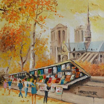 Peinture BOUQUINISTE par Rodriguez Rio Martin | Tableau Impressionnisme Huile Urbain
