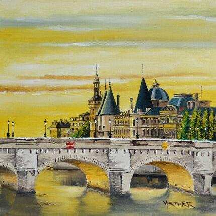 Peinture CRUZA EL PUENTE par Rodriguez Rio Martin | Tableau Impressionnisme Huile Urbain
