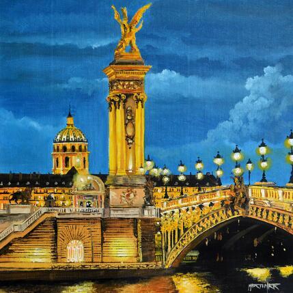 Gemälde AZUL Y ORO von Rodriguez Rio Martin | Gemälde Impressionismus Öl Urban