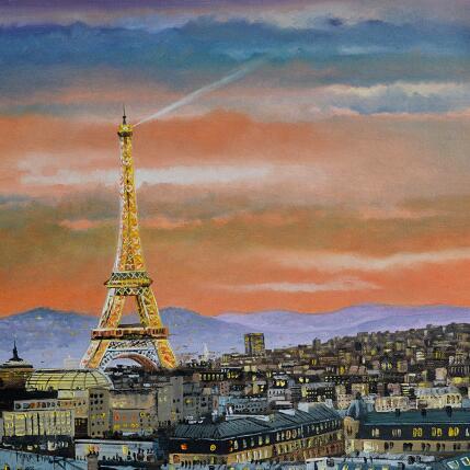 Peinture CREPUSCULO DE AMOR par Rodriguez Rio Martin | Tableau Impressionnisme Huile Urbain