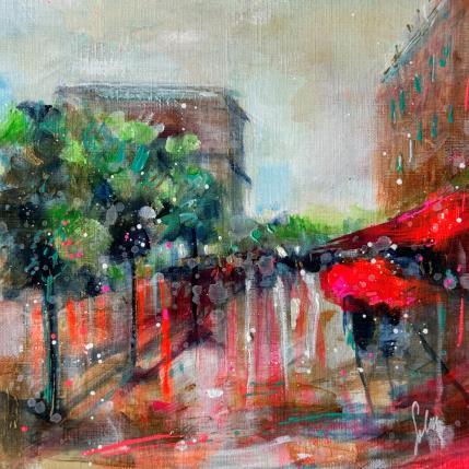 Peinture Les Champs Elysées par Solveiga | Tableau  Acrylique