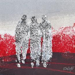 Pintura A travers champs por Escolier Odile | Pintura Figurative Acrylic, Cardboard Landscapes, Life style, Nature