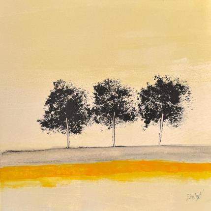 Peinture Lignes de lumière  par Escolier Odile | Tableau Figuratif Acrylique Minimaliste, Nature, Paysages