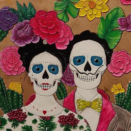 Peinture Week end Frida Dali par Geiry | Tableau Matiérisme