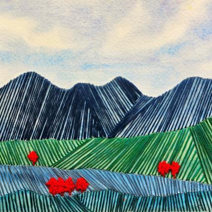 Painting The sweetness of life by Vazquez Laila | Painting Figurative Textile, Watercolor Landscapes, Nature