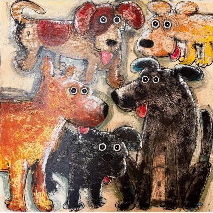 Painting Happy Team!!! by Maury Hervé | Painting Raw art Animals