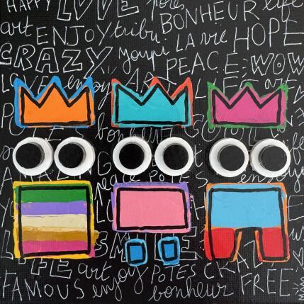 Painting 3 POTES by Mam | Painting Pop-art Acrylic Life style, Pop icons, Portrait