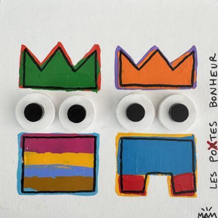 Painting LES POTES by Mam | Painting Pop-art Acrylic Pop icons, Portrait, Society