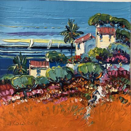 Peinture On voit la mer! par Corbière Liisa | Tableau Figuratif Huile Paysages