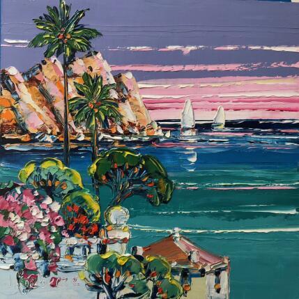 Painting Couleurs Côte d'Azur by Corbière Liisa | Painting Figurative Oil Landscapes