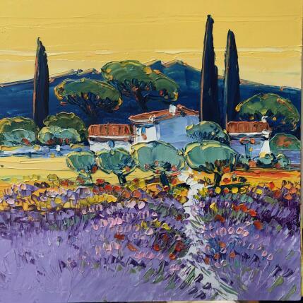 Peinture Le soleil à la carte par Corbière Liisa | Tableau Figuratif Huile Paysages