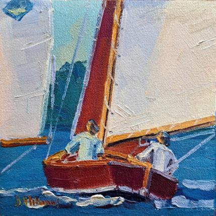 Peinture Petite régate par Aliamus Béatrice  | Tableau Figuratif Huile Marine