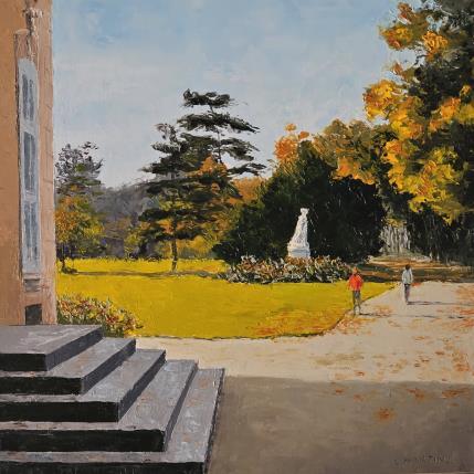 Peinture Rueil, quelques minutes de marche par Martin Laurent | Tableau Figuratif Huile Paysages, Scènes de vie, Société