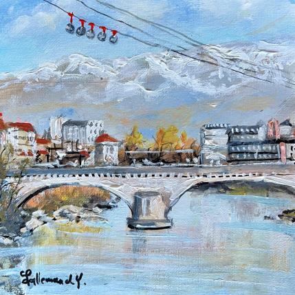 Gemälde Voyage au dessus de l Isère  von Lallemand Yves | Gemälde Figurativ Acryl Urban