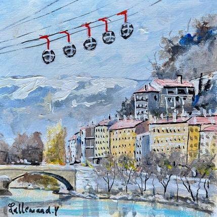 Peinture Évasion verticale par Lallemand Yves | Tableau Figuratif Acrylique Urbain