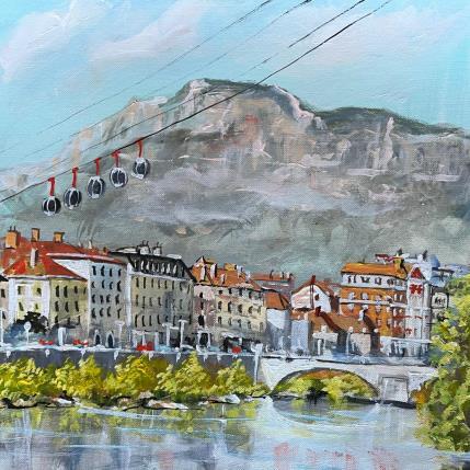 Gemälde Reflets sur l Isère  von Lallemand Yves | Gemälde Figurativ Acryl Urban