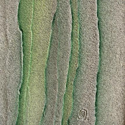 Peinture Carré Pastel 2 par CMalou | Tableau Matiérisme Sable Minimaliste