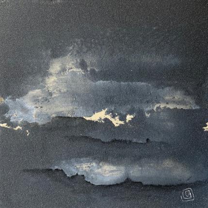 Peinture Carré Caroline par CMalou | Tableau Matiérisme Sable Minimaliste