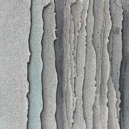 Peinture Carré Pastel 3 par CMalou | Tableau Matiérisme Sable Minimaliste