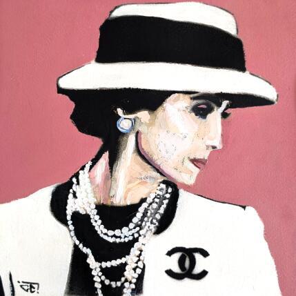 Peinture Coco Chanel par G.C.Popartist | Tableau Pop-art Collage, Huile Icones Pop, Mode, Portraits