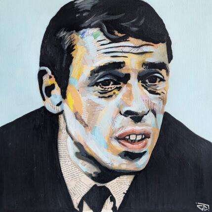 Peinture Jacques Brel par G.C.Popartist | Tableau Pop-art Collage, Huile Icones Pop