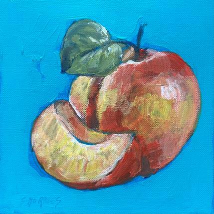 Painting Abricot rouge by Morales Géraldine | Painting Figurative Acrylic Still-life