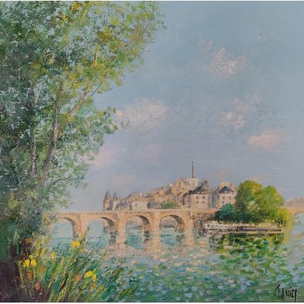 Peinture Île Saint Louis par Sannier Daniel | Tableau Impressionnisme Huile Paysages