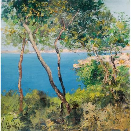 Peinture Vers Antibes par Sannier Daniel | Tableau Impressionnisme Huile Paysages