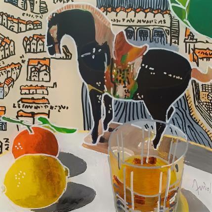 Peinture Gengis avait franchi la Seine par Auriol Philippe | Tableau Figuratif Acrylique, Plexiglas, Posca Natures mortes